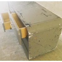 Vintage industriele Franse apothekerskast